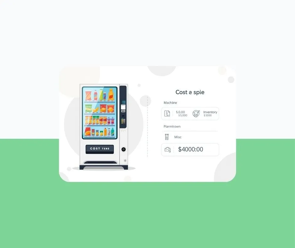 Entrepreneur planning vending machine business investment