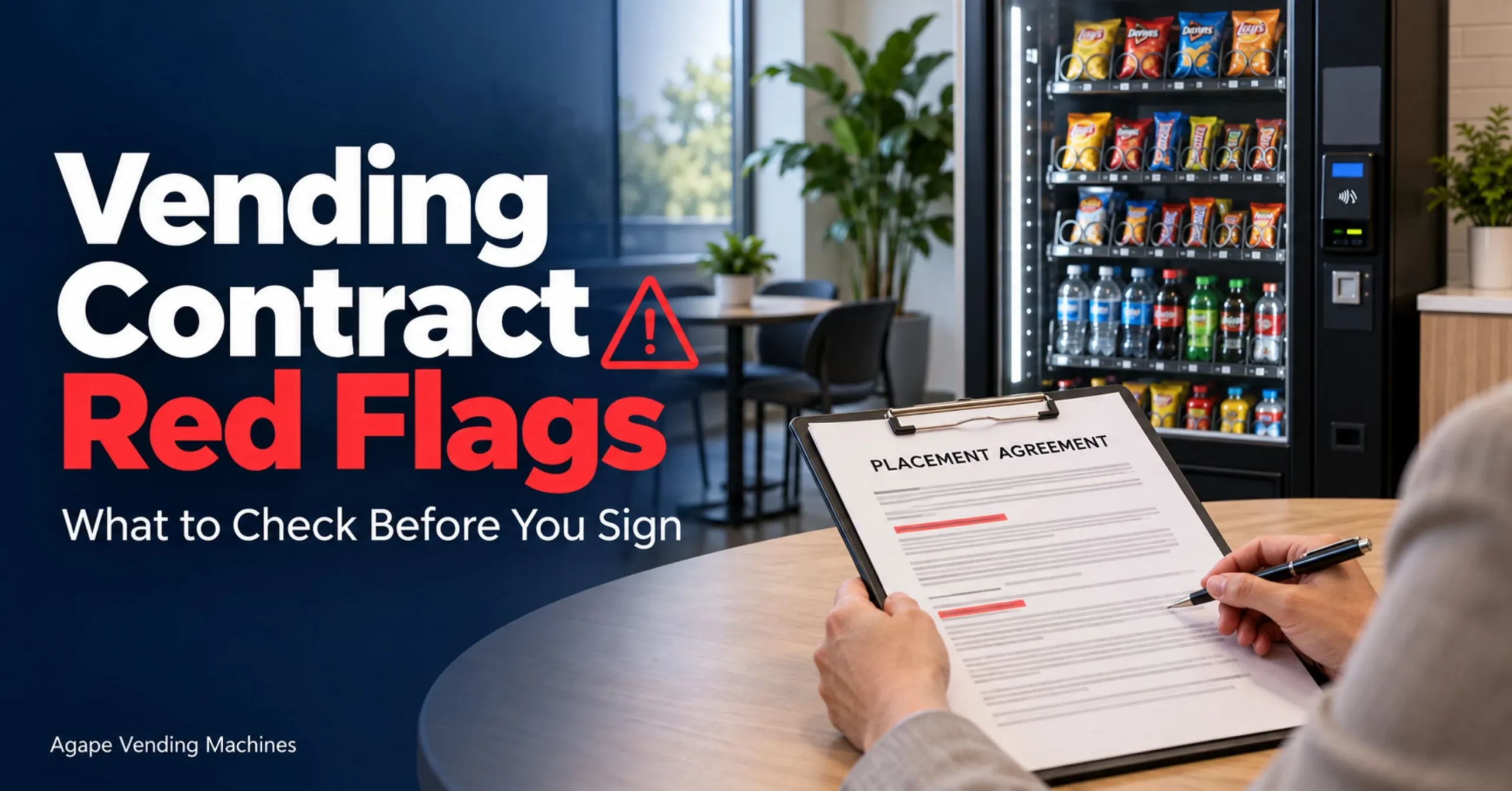 Vending Machine Contract Red Flags for CA Businesses